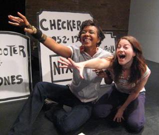 DANCING ON CHECKERS' GRAVE by Eric Lane playwright with Sameerah Luqmaan-Harris & Jenny Gammello